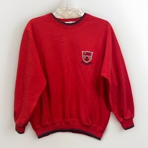 Fila Vintage Made In Italy Red Long Sleeve Pullover Shirt Men's Size Medium‎